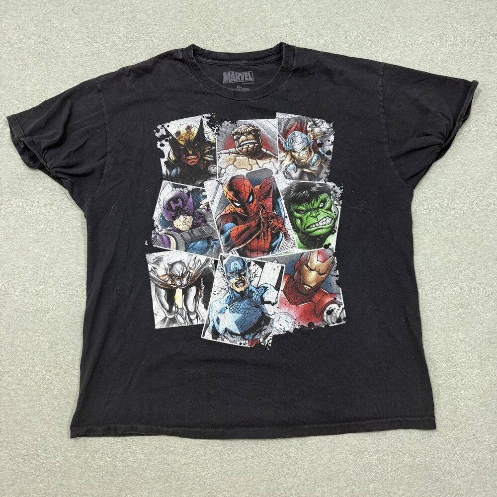 Marvel Comics Mens‎ Size XL Shirt 2012 Mad Engine Spider-Man Wolverine Hulk Thor